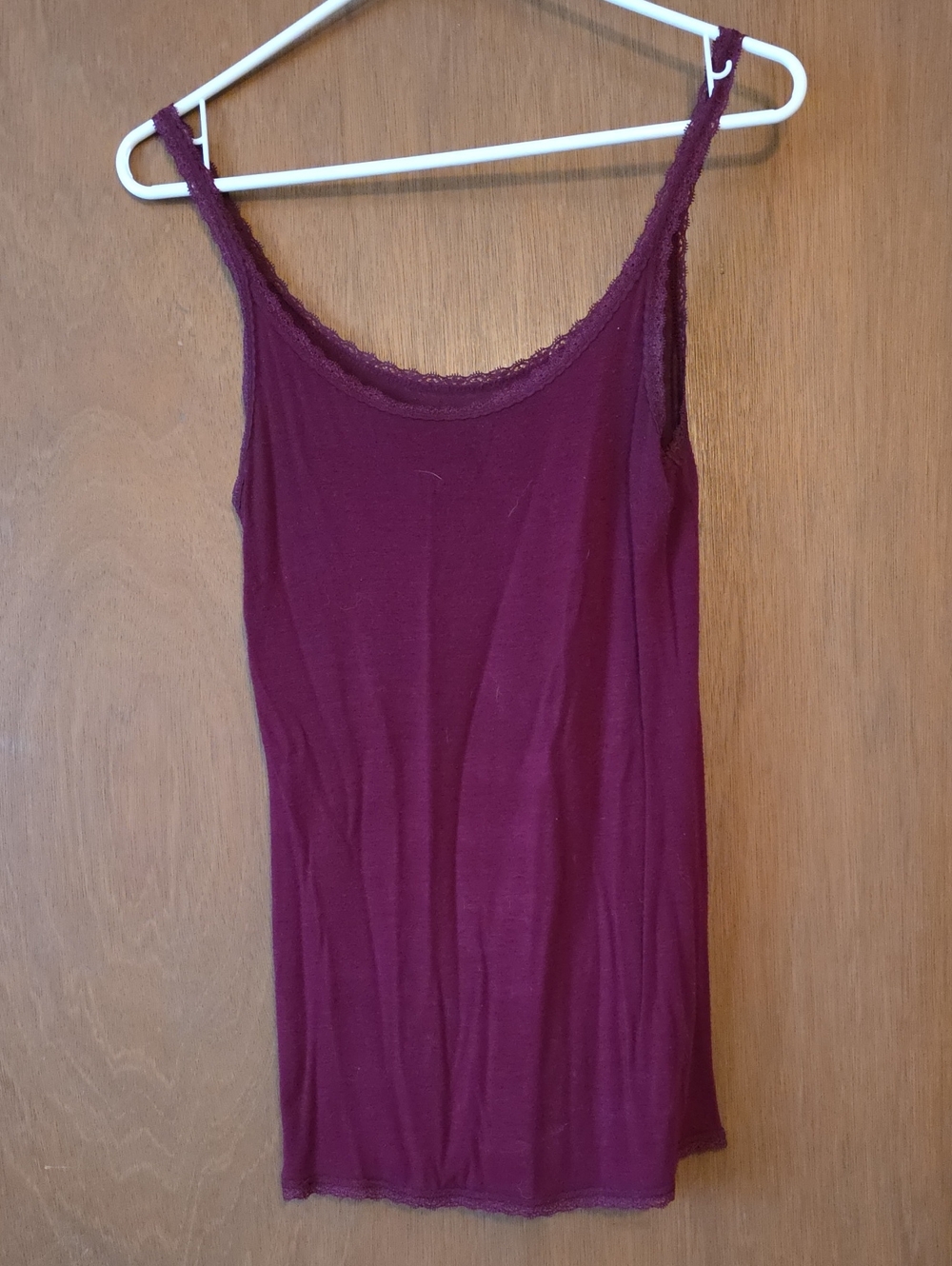 SO Burgundy Lace-Trim Camisole